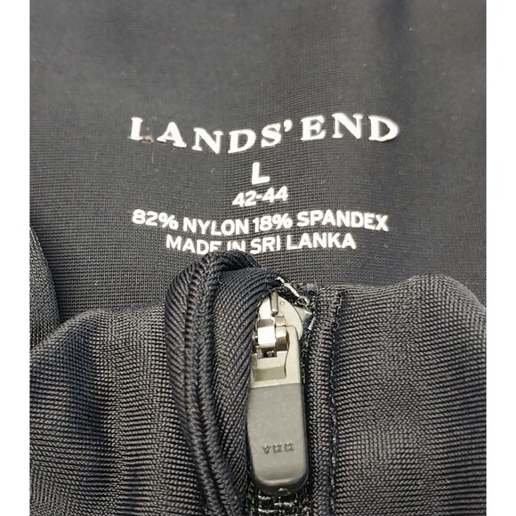 Lands End Mens Large 42-44 Black Athletic Shirt Tee Spandex Blend Lightweight - Picture 3 of 13